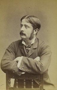 London Man Portrait Fashion Sideburns Old CDV Photo Elliott & Fry 1870
