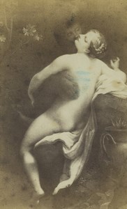 Germany Art Museum Correggio Jo & Jupiter Old CDV Photo 1870