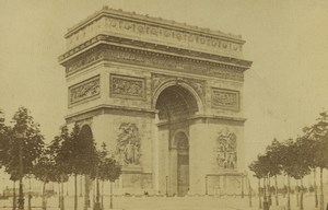 France Paris Arc de Triomphe Old CDV Photo 1860 #3