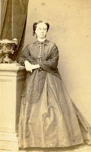 France Nancy Woman portrait fashion Old CDV Photo Perin & Schahl 1870