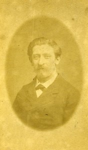France Lille Man portrait fashion Moustache Old CDV Photo Ferrand 1880