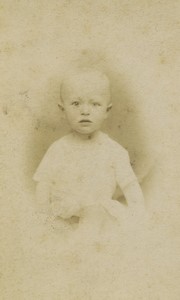 Belgium Liege Toddler portrait Old CDV Photo Zeyen 1880