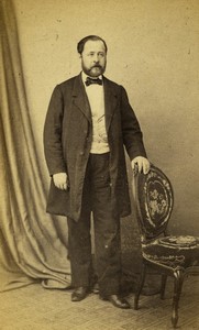 France Paris Bearded Man Fashion Second Empire Old CDV photo Lagriffe 1860
