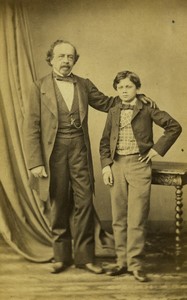 France Paris Don Bernardo de Mir & son Sebastian Old CDV photo Anjoux 1860
