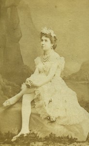 France Paris Actress Leonide Leblanc Theatre Old photo 1870