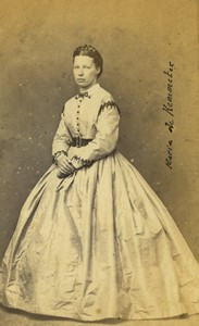 Belgium Gent Ghent Mme Maria de Kemmeter Old CDV photo Wante 1870