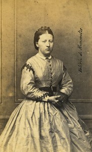 Belgium Gent Ghent Mme Valerie de Kemmeter Old CDV photo Wante 1870