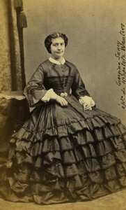 Belgium Gent Ghent Mme Georgina Saney Hippolyte Wauters Old CDV photo Renoz 1870