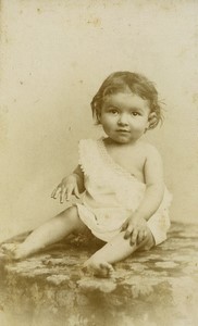 France Valenciennes Baby Portrait Raymonde Dumont Old CDV photo Rouault 1899