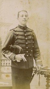 France Lille Military Portrait Uniform Old CDV photo Drappier 1890