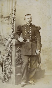 France Calais Military Portrait Uniform Old CDV photo Carpot 1890