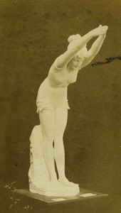 France CDV Photo of a Bather Diver sculpture by Tabacchi 1870