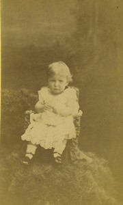 France Dinard Child  in Studio Portrait Fashion Old CDV photo Ordinaire 1875 #2