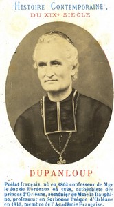 France Bishop Monseigneur Félix Dupanloup Portrait Old CDV photo 1870