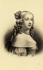 France Paris Marie-Thérèse d'Autriche Portrait Old CDV photo Neurdein 1870