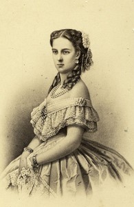 Alexandra of Denmark Princess of Wales Portrait Old CDV photo Neurdein 1870