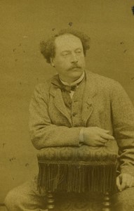 France Paris Alexandre Dumas Fils writer Old CDV photo Pougnet 1870