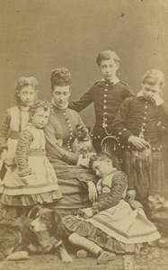 HRH Princess of Wales & Family Royalty Vintage Downey CDV Photo 1880