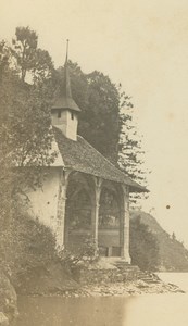 Chapelle de Guillaume Tell Lake Lucerne Switzerland old Charnaux CDV Photo 1865
