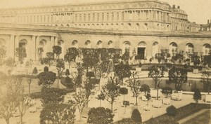 France Versailles Orangerie Garden Trees old CDV Photo 1860's