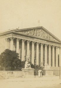 France Paris Corps Legislatif Palais Bourbon old Anonymous CDV Photo 1860's