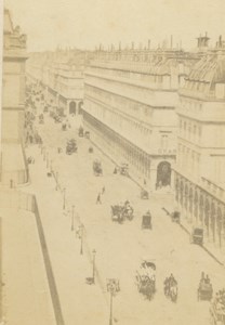 France Paris Rue de Rivoli Street Animated old Anonymous CDV Photo 1860's