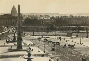 France Paris Place de la Concorde Animated Obelisk Anonymous CDV Photo 1860's