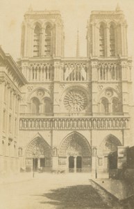 France Paris Notre Dame Cathedral Anonymous CDV Photo 1860