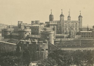 England Tower of London General View old Anonymous CDV Photo 1860's