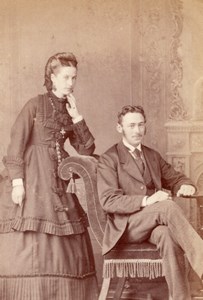 Ashford English Couple Victorian Fashion Old Kingsmill CDV Photo 1880