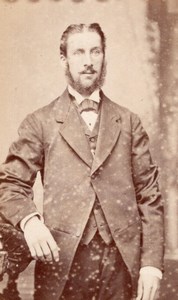 Canterbury Bearded English Man Victorian Fashion Old Bateman CDV Photo 1880