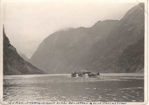 Ocean Liner Cruise Djupvasshytta Fjord old Photo 1930's