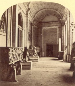 Vatican interior Italy Antique Albumen Photograph 1865