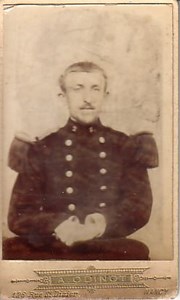 French Anonymous Soldier Uniform old CDV Photo 1890