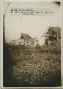 Somme Front Fargny Church Ruins WWI WW1 Photo 1914-1918