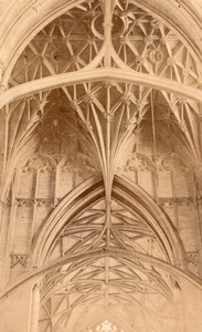 Gloucester Cathedral Arches old CDV Photo 1860's