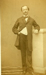 France Man in Suit Second Empire Fashion Old Photo CDV 1860