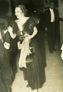 France Paris Elegant Woman at Reception French Fashion old Photo 1920'