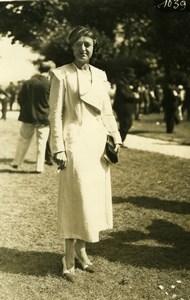 France Elegant French Fashion at Horse Racing Mode aux Courses old Photo 1920'