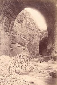 Algeria Constantine Cliffs Falaises old Albumen Photo 1880'