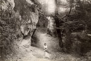 Romantic spot around Vichy France Foret old Photo 1880'