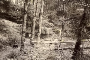 Romantic spot around Vichy France Foret old Photo 1880'