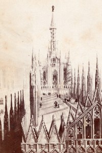 Milano Duomo Roof Italy old CDV Photo 1860'