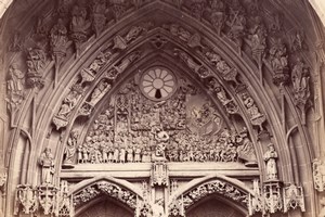 Switzerland Berne Cathedral Door Detail old Photo 1887