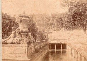 Nimes Water Garden detail France old Photo 1890'