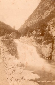 Cauterets Mauhoura waterfalls France old Photo 1890'