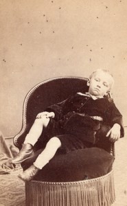 Boy Paris Second Empire Fashion old Bisson CDV 1860'