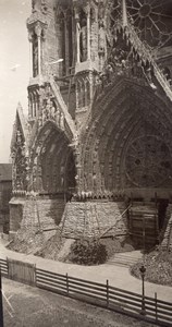 France Reims cathedral WWI Military scene old war Photo