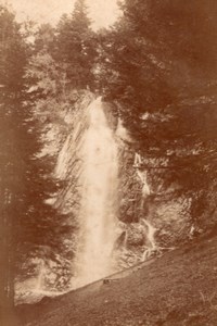 France Le Mont Dore Cascade Queureilh old Photo CC 1880