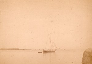 Algeria Alger Port Fishing SailBoat old Photo 1890'